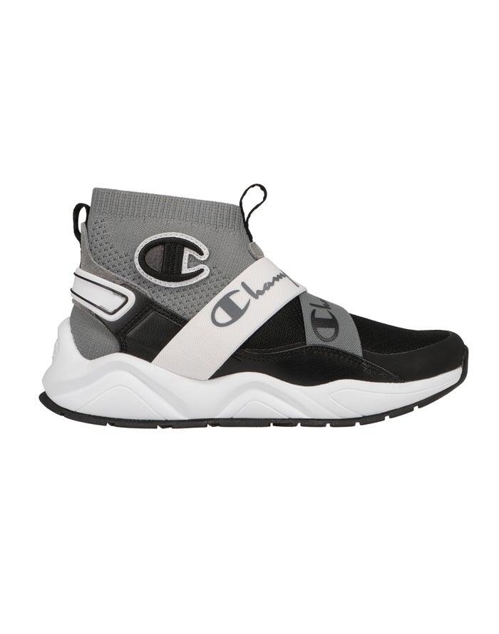 Champion Womens Sneakers NZ - Rally Neo Grey/Black ( 4673-UDYRX )